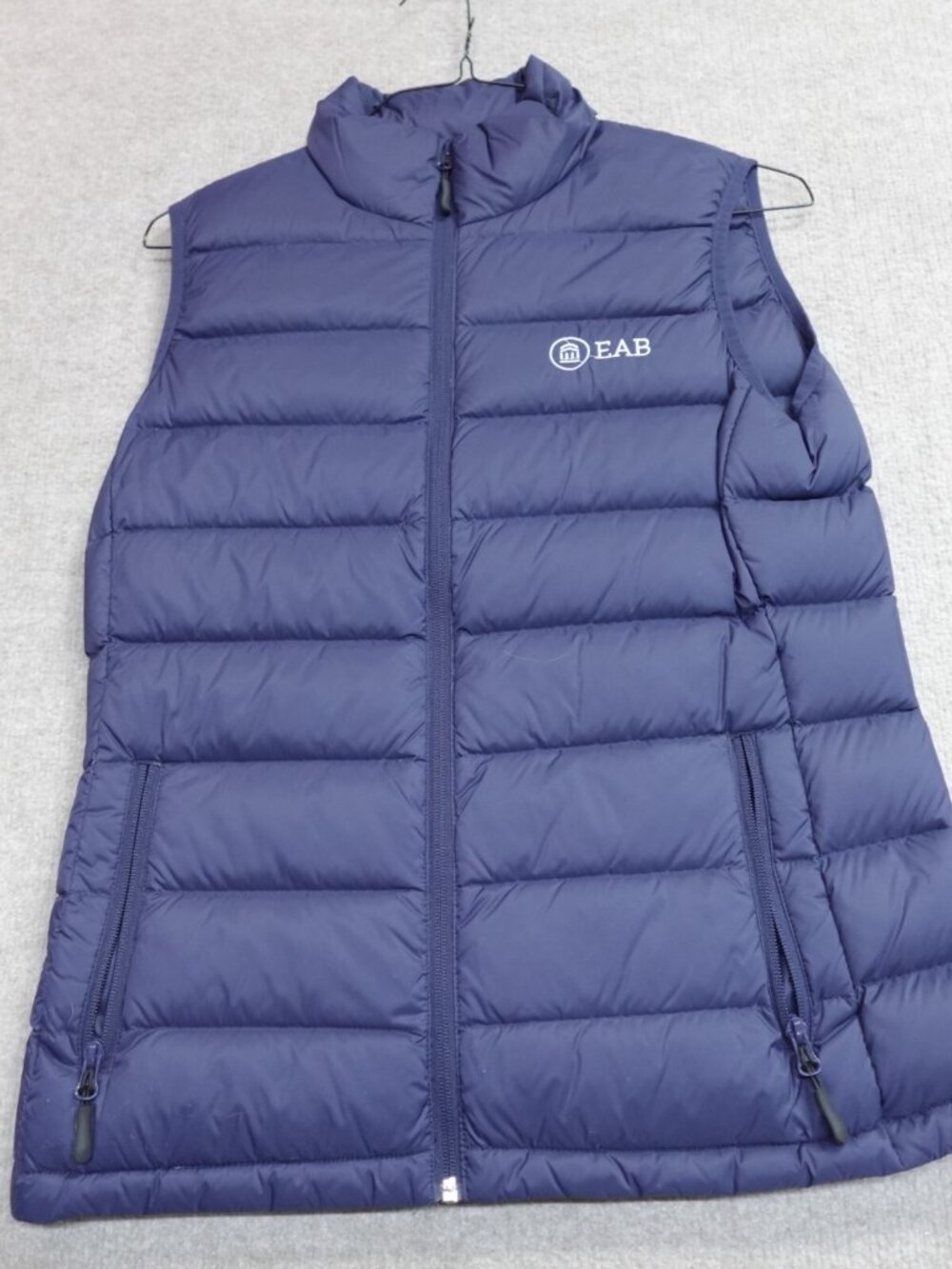 EAB Womens Vest Medium Blue Down Filled Full Zip Puffer